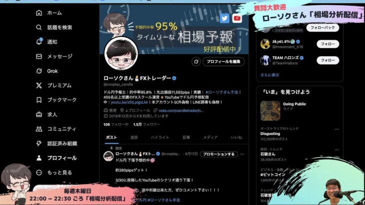【FX ライブ 配信】ドル円のリアルタムチャート分析　#234